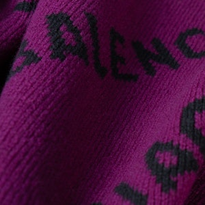 (W) Balenciaga SS22 紫色V領寬鬆羊毛針織毛衣 659676T15675272 Sizing (W) Balenciaga SS22 紫色V領寬鬆羊毛針織毛衣 659676T15675272