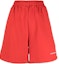 Buy (Women) Balenciaga SS22 Red Cotton Casual Loose Fit Shorts. 674591TMVF53168