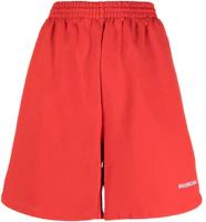 Order (Women) Balenciaga SS22 Red Cotton Casual Loose Fit Shorts. 674591TMVF53168