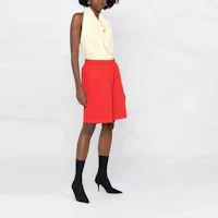 Purchase (Women) Balenciaga SS22 Red Cotton Casual Loose Fit Shorts. 674591TMVF53168