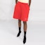 Details for (Women) Balenciaga SS22 Red Cotton Casual Loose Fit Shorts. 674591TMVF53168