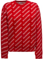 (W) 발렌시아가 SS22 레드 로고 프린트 코튼 스웨터. 703209T32336090 Order (W) 발렌시아가 SS22 레드 로고 프린트 코튼 스웨터. 703209T32336090