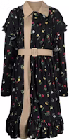 (Women) Balenciaga SS22 Reversible Floral Printed Trench Coat Black. 681641TLLA31000 (Women) Balenciaga SS22 Reversible Floral Printed Trench Coat Black. 681641TLLA31000