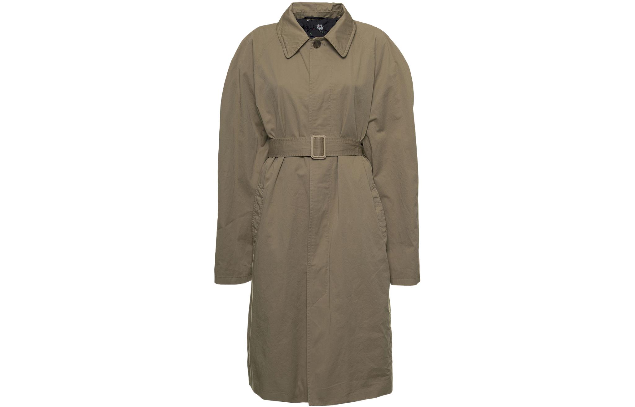 Shop (W) Balenciaga SS22 Jaket Trench Reversible Motif Bunga Hitam. 681641TLLA31000