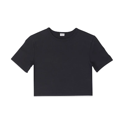(Women) Balenciaga SS22 Soft Cotton Short Sleeve T-Shirt Black 6982504B7B21000
