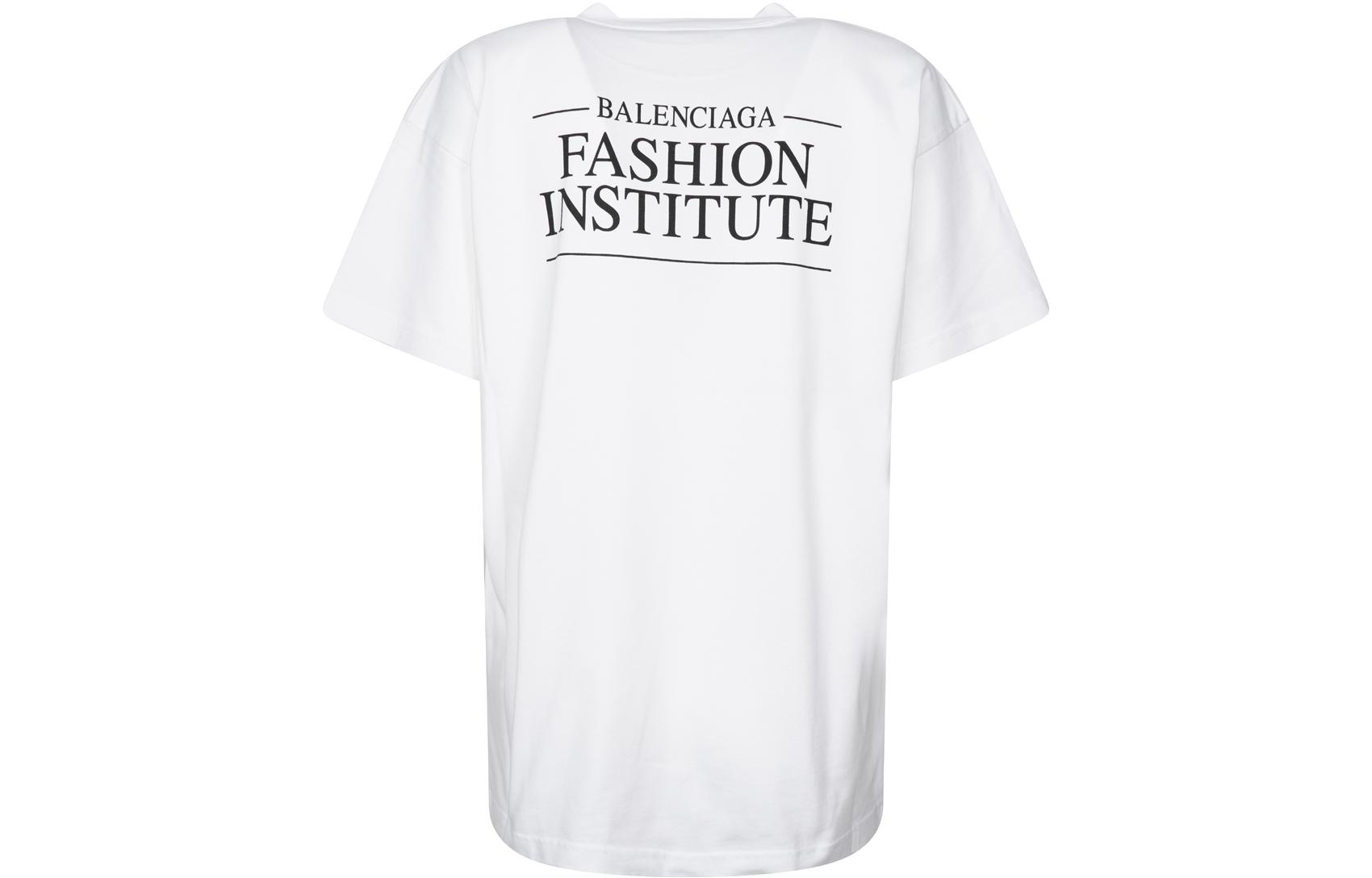 (Women) Balenciaga SS22  White Oversized Letter Print Casual T-Shirt 612965TMVH69040 圖 3