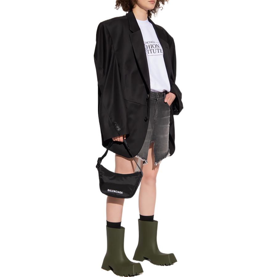 (Women) Balenciaga SS22  White Oversized Letter Print Casual T-Shirt 612965TMVH69040 圖 5