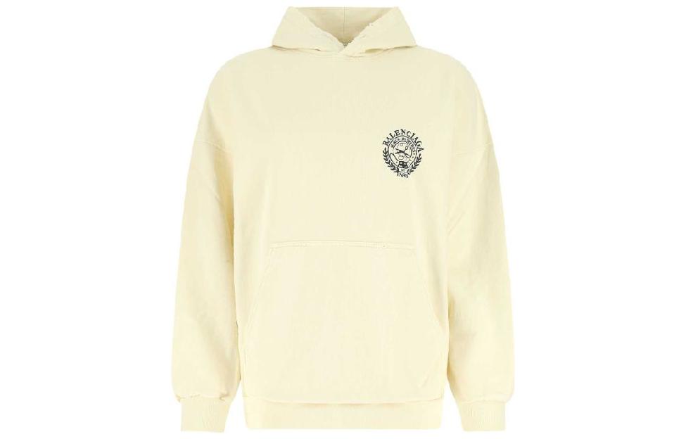 (Women) Balenciaga SS22  Yellow Hoodie Long-Sleeve Sweatshirt 675003TMVA39069