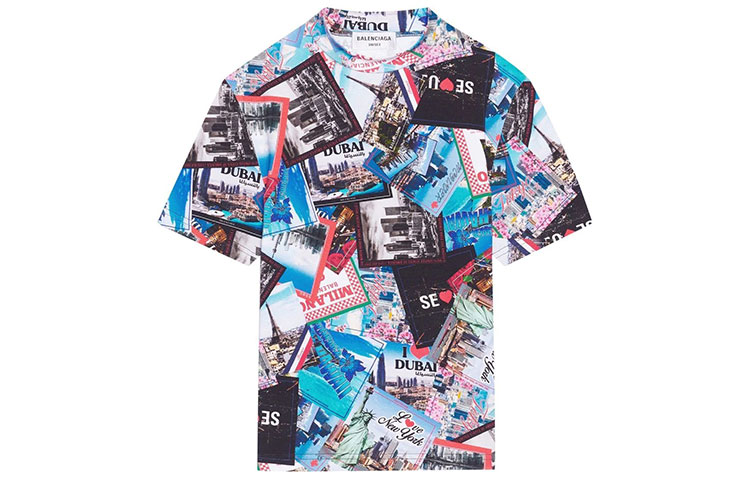 (Women) Balenciaga SS22 City Print Short Sleeve T-Shirt  Multicolor. 681057TMV778470 圖 2