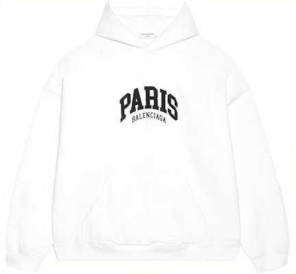 (W) 巴黎世家 SS22 城市系列字母印花宽松连帽衫 白色 675003TLVL89040 Order (W) 巴黎世家 SS22 城市系列字母印花宽松连帽衫 白色 675003TLVL89040