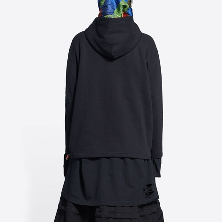 Details for (W) バレンシアガ SS22 クリスタルアート フリーススウェットシャツ レディース ブラック 670946TLVH50100