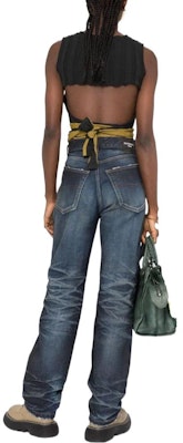 (W) 발렌시아가 SS22 여성 블루 페이디드 스트레이트 레그 코튼 진 681733TDW144443 Shop (W) 발렌시아가 SS22 여성 블루 페이디드 스트레이트 레그 코튼 진 681733TDW144443