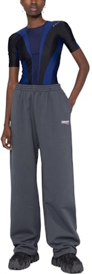 (W) 巴黎世家SS22灰色针织中腰标志女款休闲裤. 674594TKVI91366 Lookbook (W) 巴黎世家SS22灰色针织中腰标志女款休闲裤. 674594TKVI91366