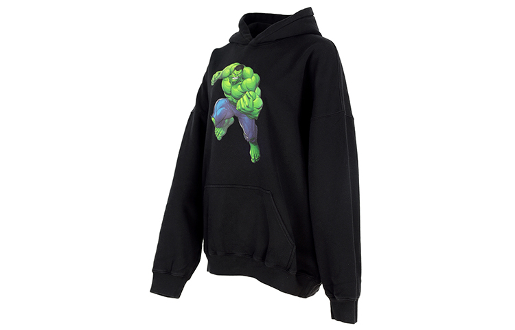 (Women) Balenciaga SS22 Hulk Graphic Oversized Hoodie Black 651799TLV581000 圖 4