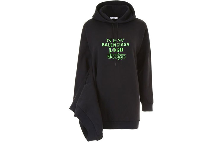Order (Women) Balenciaga SS22 Letter Print Black Hoodie Long Sleeve for Women. 518236TYK471000