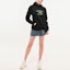 Lookbook (Women) Balenciaga SS22 Letter Print Black Hoodie Long Sleeve for Women. 518236TYK471000