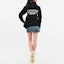 Shop (Women) Balenciaga SS22 Letter Print Black Hoodie Long Sleeve for Women. 518236TYK471000