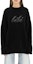 Lookbook (Women) Balenciaga SS22 Letter Print Crewneck Pullover Sweater Women Black 682001T32250100