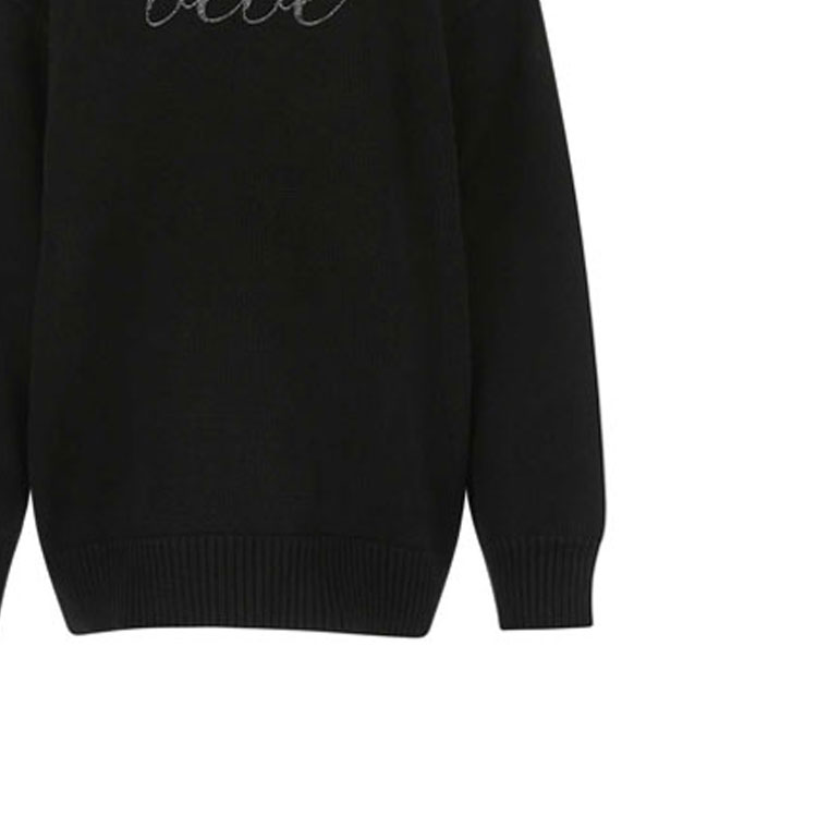 Sizing (Women) Balenciaga SS22 Letter Print Crewneck Pullover Sweater Women Black 682001T32250100