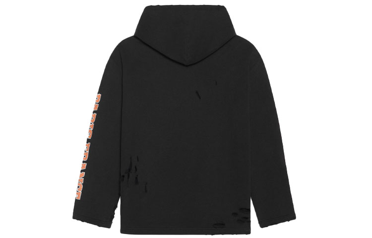 (Women) Balenciaga SS22 Letter Print Hoodie Regular Fit  Black 670946TLVJ30107 圖 3