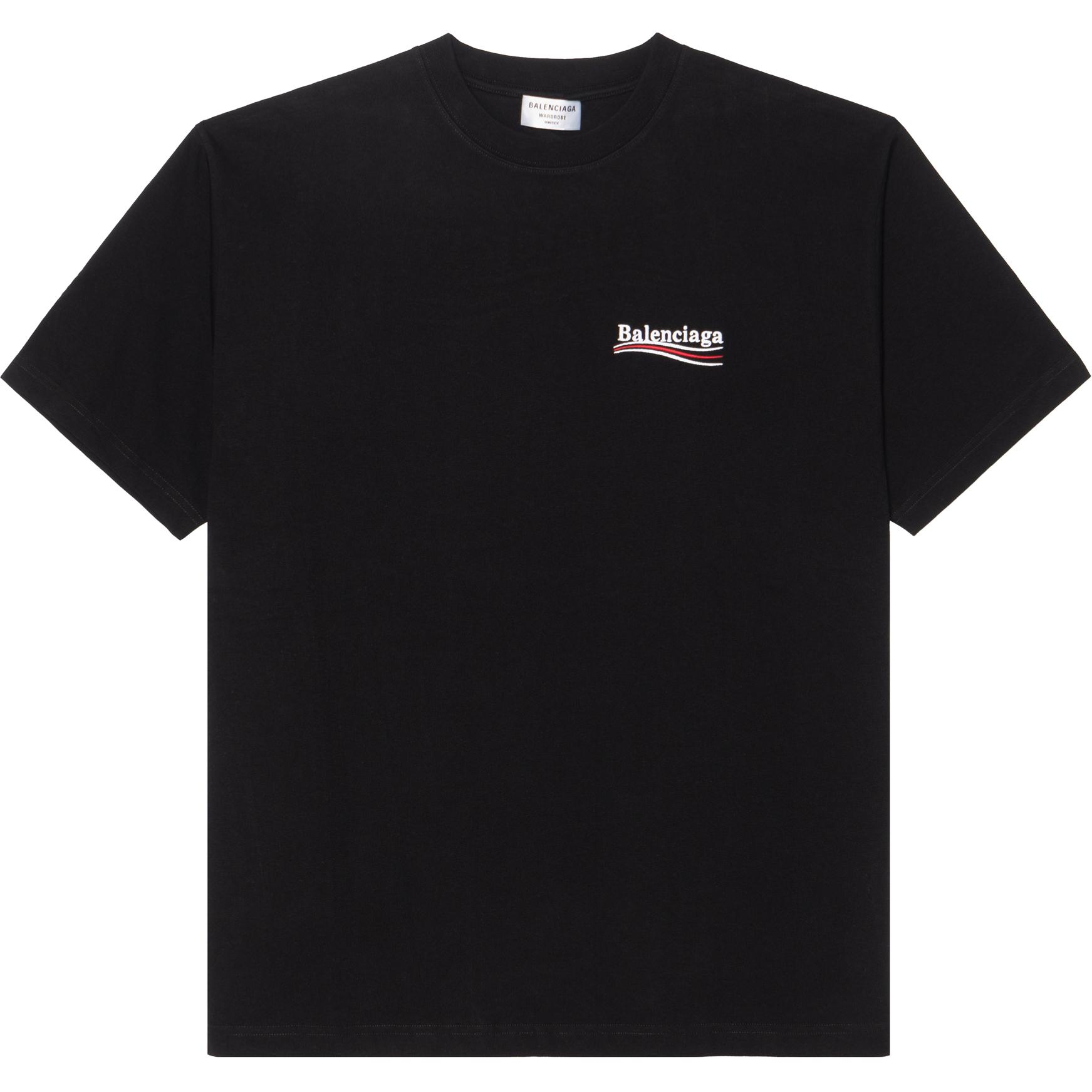 Buy (Women) Balenciaga SS22 Logo Embroidered Cropped Loose Fit  T-Shirt Black 641655TKVJ11070