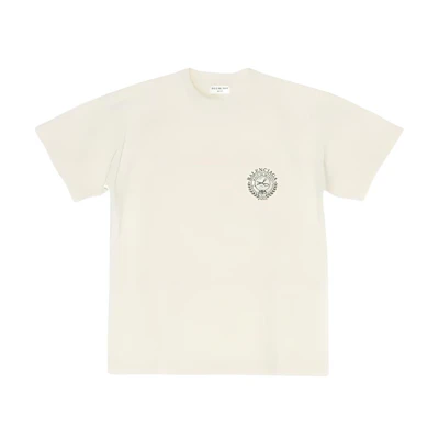 (Women) Balenciaga SS22 Logo Graphic Print T-Shirt Beige . 612965TMVA29069