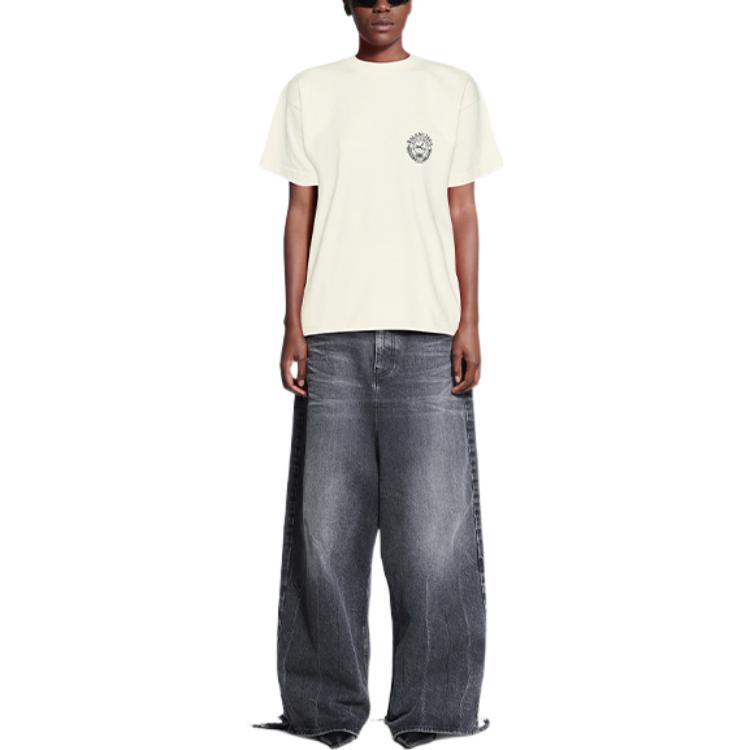 (Women) Balenciaga SS22 Logo Graphic Print T-Shirt Beige . 612965TMVA29069 圖 3