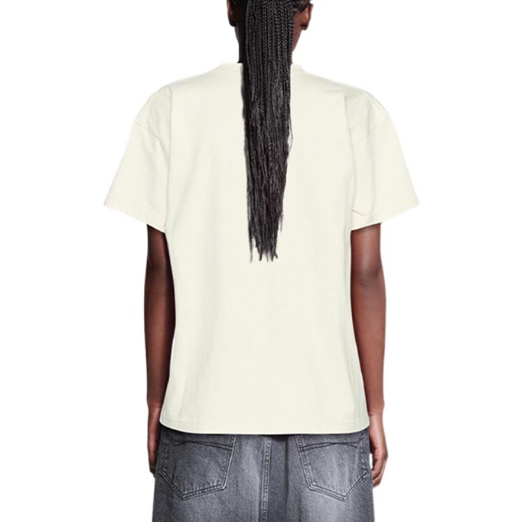 (Women) Balenciaga SS22 Logo Graphic Print T-Shirt Beige . 612965TMVA29069 圖 4
