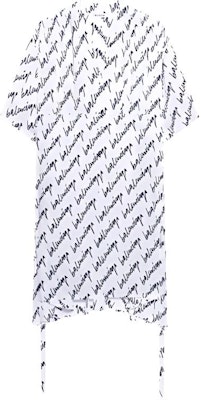 (W) 발렌시아가 SS22 로고 프린트 반팔 드레스 여성용 화이트 675386TLLJ59040 Buy (W) 발렌시아가 SS22 로고 프린트 반팔 드레스 여성용 화이트 675386TLLJ59040