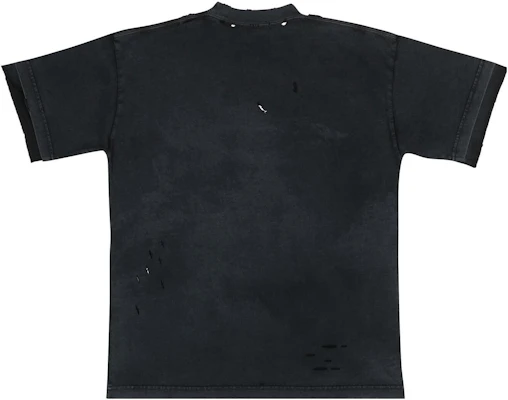 (W) Camiseta negra Balenciaga SS22 Maison Vintage Oversized Logo para mujer. 612965TLVJ11074 Lookbook (W) Camiseta negra Balenciaga SS22 Maison Vintage Oversized Logo para mujer. 612965TLVJ11074