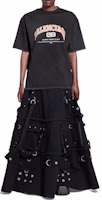 Shop (W) バレンシアガ SS22 メゾン ヴィンテージ ロゴ Tシャツ レディース ブラック オーバーサイズ 612965TLVJ11074