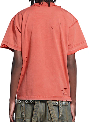 (W) 巴黎世家 SS22 復古做舊標誌橙色短袖T恤 612965TLVJ16441 Purchase (W) 巴黎世家 SS22 復古做舊標誌橙色短袖T恤 612965TLVJ16441