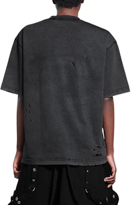 (W) Camiseta negra Balenciaga SS22 Maison Vintage Oversized Logo para mujer. 612965TLVJ11074 Details for (W) Camiseta negra Balenciaga SS22 Maison Vintage Oversized Logo para mujer. 612965TLVJ11074