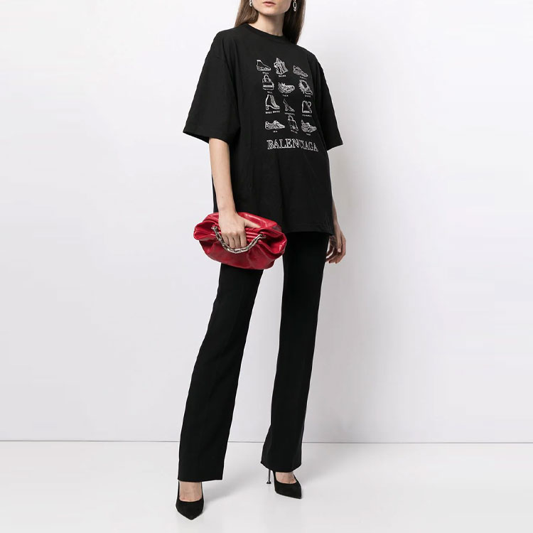 (Women) Balenciaga SS22 Oversized Graphic T-Shirt Black  Collection. 641532TJV801070 圖 3