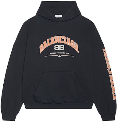 (W) Balenciaga SS22 Hoodie Oversized Logo Cetak Hitam. 675003TLVJ21074 Buy (W) Balenciaga SS22 Hoodie Oversized Logo Cetak Hitam. 675003TLVJ21074