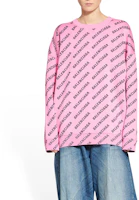 Purchase (W) Balenciaga SS22 粉色Logo針織圓領套頭毛衣 女款 pullover sweater. 704428T32335231