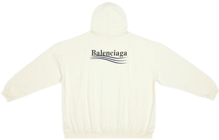 (Women) Balenciaga SS22 Political Campaign Beige Letter Print Hoodie 620947TKVI98962 圖 3