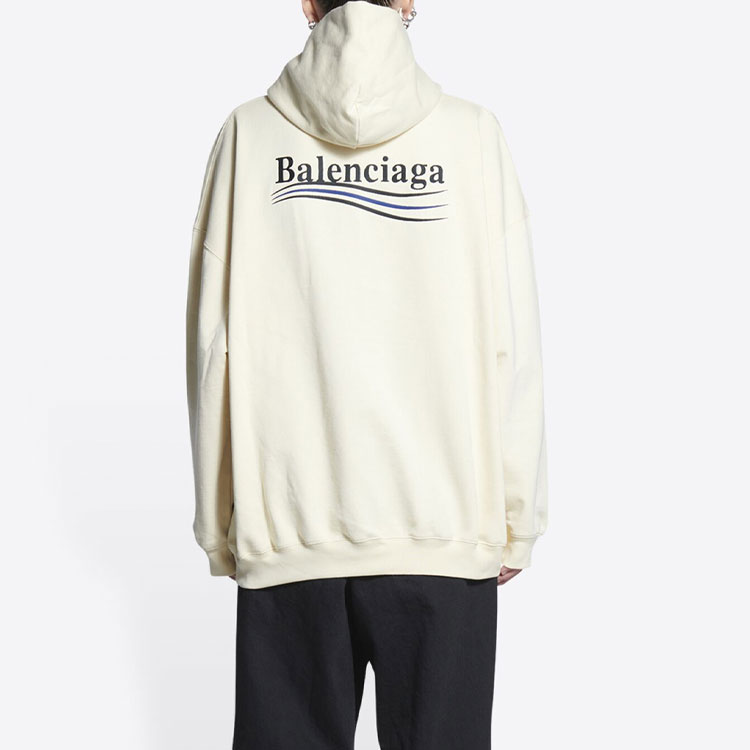 (Women) Balenciaga SS22 Political Campaign Beige Letter Print Hoodie 620947TKVI98962 圖 6