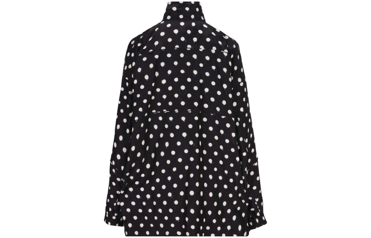 (Women) Balenciaga SS22 Polka Dot Zip-Up Jacket  Regular Fit Black 659089TLL301070 圖 3