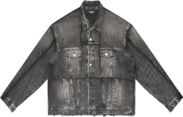(W) Balenciaga SS22 Jaket Denim Cut-Up Karpet Merah Wanita Hitam. 697779TBP470109 Buy (W) Balenciaga SS22 Jaket Denim Cut-Up Karpet Merah Wanita Hitam. 697779TBP470109