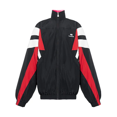 (Women) Balenciaga SS22 Reversible Logo Print Jacket Black Loose Fit 681445TKO480100