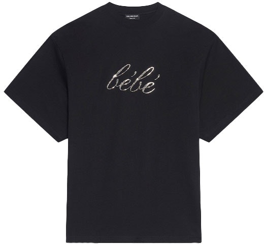 women-balenciaga-ss-22-sequin-logo-black-crewneck-t-shirt-women-681314-tlvh-41000
