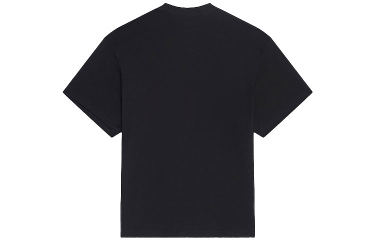 Lookbook (Women) Balenciaga SS22 Sequin Logo Black Crewneck T-Shirt Women. 681314TLVH41000