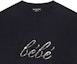 Cheap (Women) Balenciaga SS22 Sequin Logo Black Crewneck T-Shirt Women. 681314TLVH41000