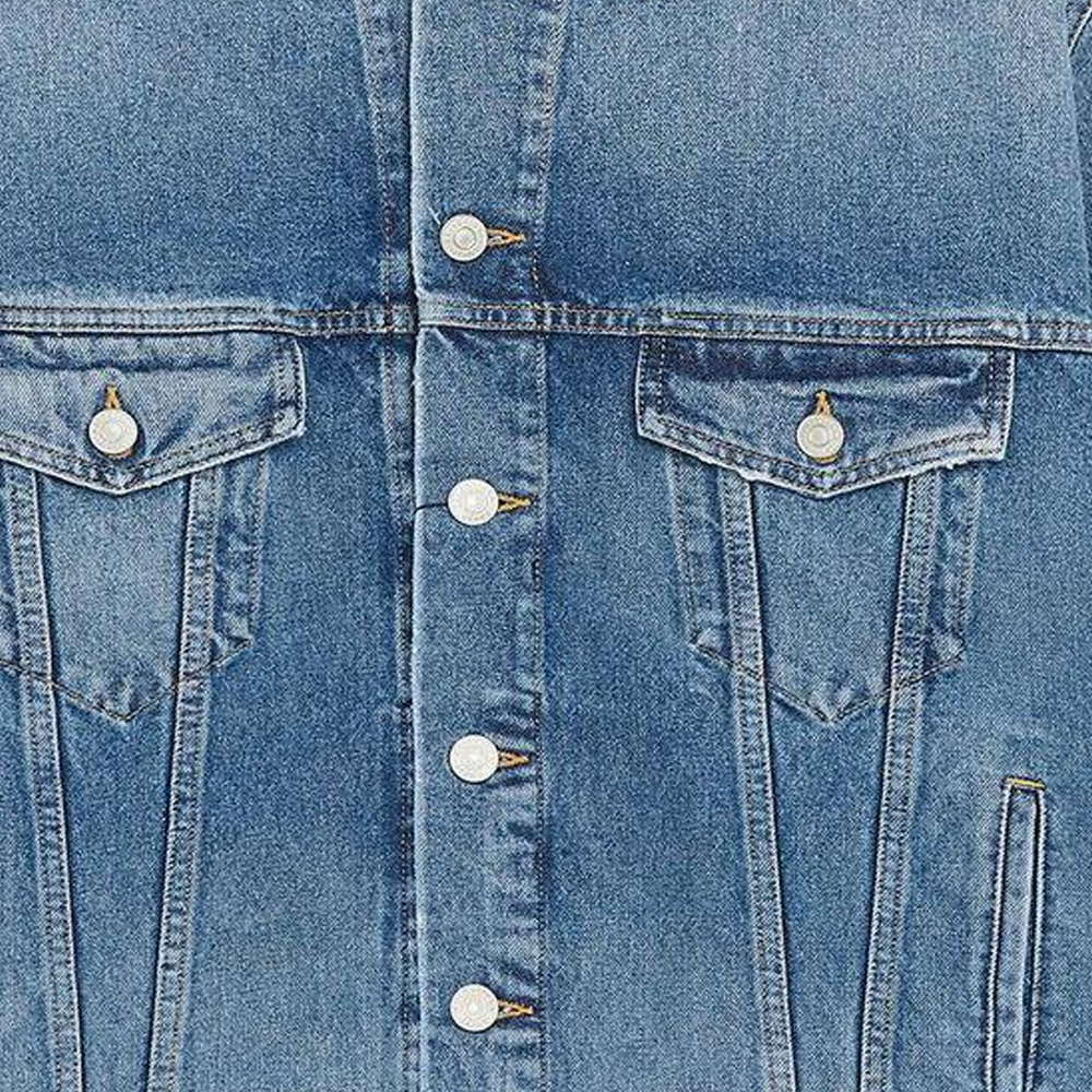 Sizing (W) Balenciaga SS22 單排扣水晶裝飾丹寧外套靛藍 女裝. 683379TJW604012