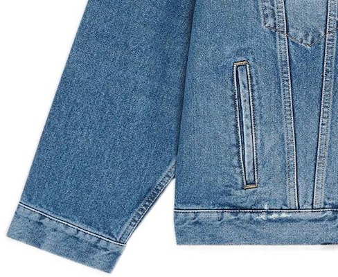 (W) Balenciaga SS22 單排扣水晶裝飾丹寧外套靛藍 女裝. 683379TJW604012 Cheap (W) Balenciaga SS22 單排扣水晶裝飾丹寧外套靛藍 女裝. 683379TJW604012