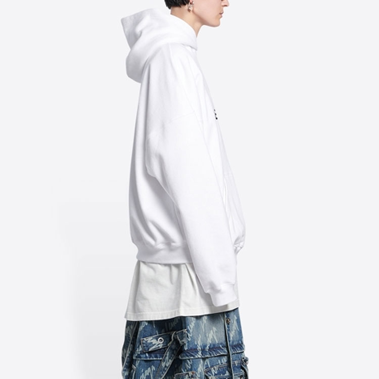 (Women) Balenciaga SS22 Slime Logo Print Oversized Hoodie Women White. 675003TLVF29014 圖 8