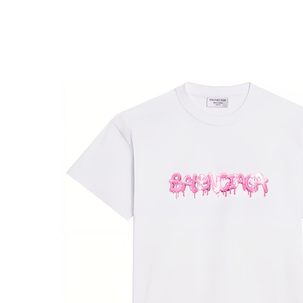 (Women) Balenciaga SS22 SLIME Print White Crewneck T-Shirt 612965TLVF19014 圖 6