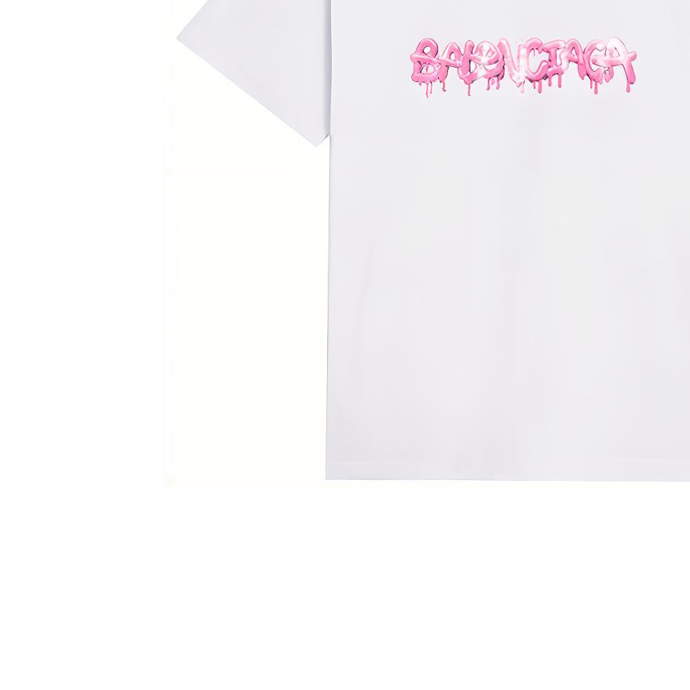 (Women) Balenciaga SS22 SLIME Print White Crewneck T-Shirt 612965TLVF19014 圖 7