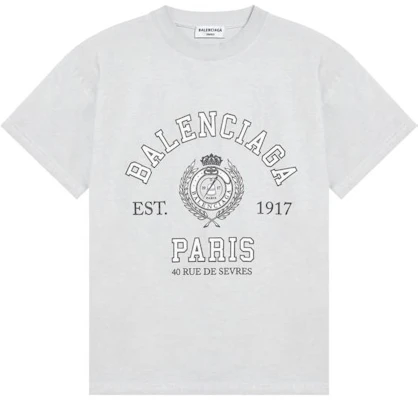 (W) Balenciaga SS22 Baju-T Cetakan Huruf Vintage Putih Pudar Wanita. 612965TMV989012 Buy (W) Balenciaga SS22 Baju-T Cetakan Huruf Vintage Putih Pudar Wanita. 612965TMV989012